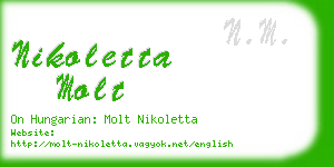 nikoletta molt business card